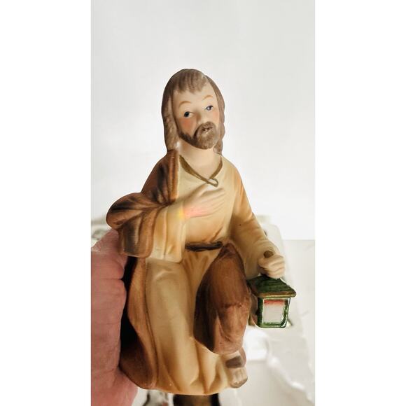 Vintage Homco Nativity Set #5216 9 Pc Christmas Holiday Bisque Ceramic Christian - Picture 6 of 15